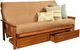 Kodiak Furniture Monterey Suede Peat/Barbados Full Storage Futon with Mattress-0