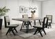 Furniture of America® Tottenham Gray Dining Table with Black Base-1