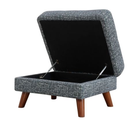 Mazin Furniture Noma Blue/Grey Storage Ottoman-1