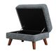 Mazin Furniture Noma Blue/Grey Storage Ottoman-1