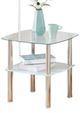 Titus Furniture T5610 Glass Top End Table with Chrome Frame-0