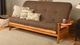 Kodiak Furniture Phoenix Linen Cocoa/Butternut Queen Futon with Mattress-1