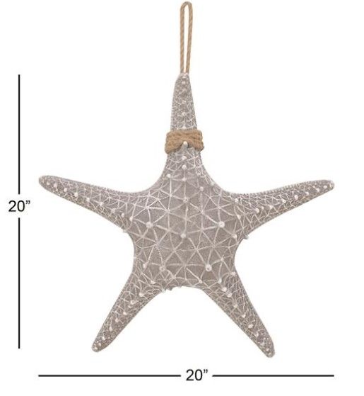 Deco Marche Gray 20'' Starfish Wall Decor-3