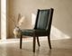 International Furniture Direct Balam Brown/Green Leather Dining Side Chair-1