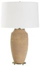Uttermost® Sandstone Flow Brown Terracotta Table Lamp with Brass Accent-0