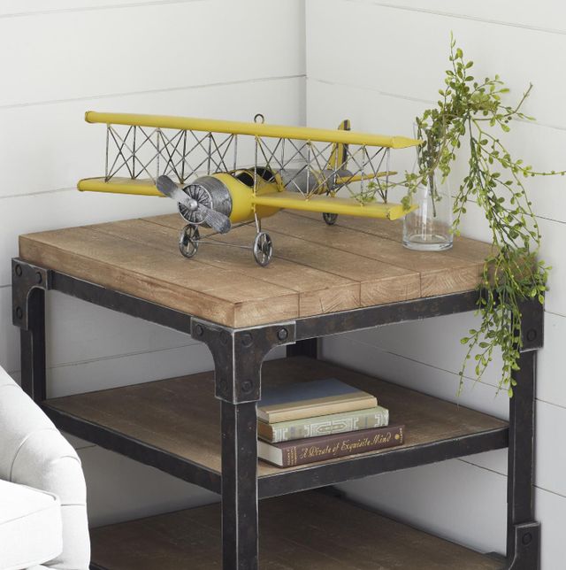 Deco Marche Yellow Airplane Wall Decor-4