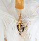 A & B Home Gold/White Ostrich Feather Chandelier-1