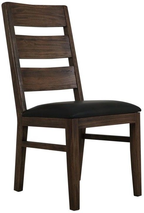 International Furniture Direct Riverwood Black/Brown Side Chair-0