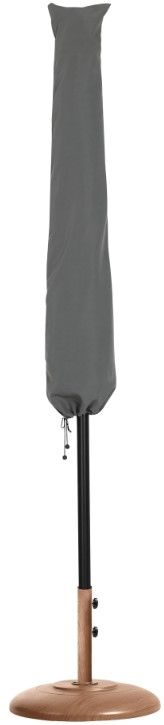 Meridian Furniture Fiji Matte Black Aluminum Outdoor Patio Umbrella and Round Base-2
