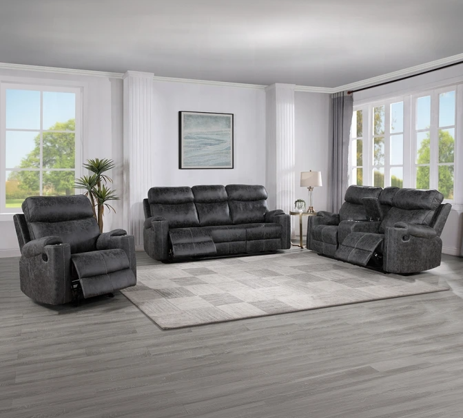 Acme Furniture Hirah Reclining Console Loveseat - Thumbnail 4