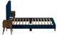 Elements International Coyote 3-Piece Caroll Navy Queen Bed with Two End Table Set-3