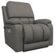 La-Z-Boy® Greyson Blue Grey Leather Power Rocking Recliner with Headrest-0