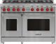 Wolf® 48" 8-Burners Stainless Steel Pro Style Liquid Propane Gas Range with Infrared Griddle -0