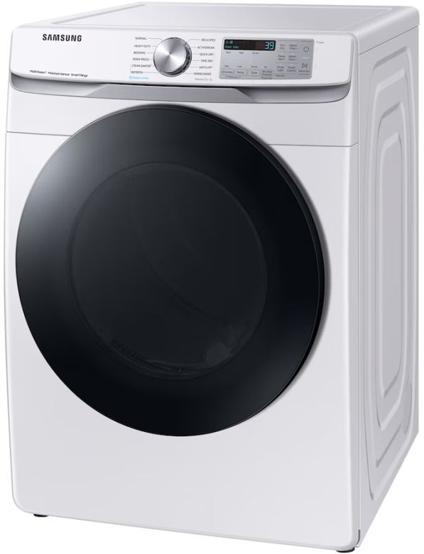 Samsung 7.5 Cu. Ft. White Electric Dryer with Multi Steam and Steam Sanitize+-3