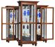 American Heartland Manufacturing Oak Tall Sliding Door Curio-0