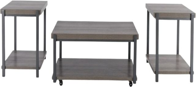 Signature Design by Ashley® Wilmaden 3-Piece Gray Occasional Table Set with Black Base-1