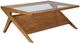 Olliix by INK+IVY Pecan Rocket Tempered Glass Coffee Table with Pecan Base-0