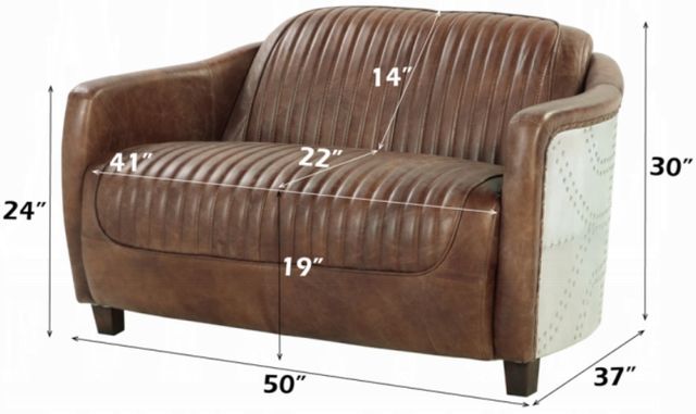 ACME Furniture Brancaster Retro Brown Loveseat-2