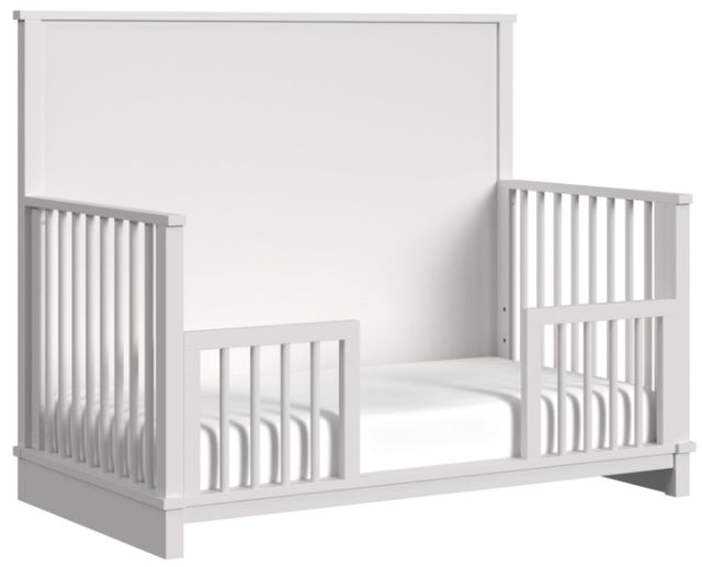 Elements International Wyller White Crib with Guard Rail-1