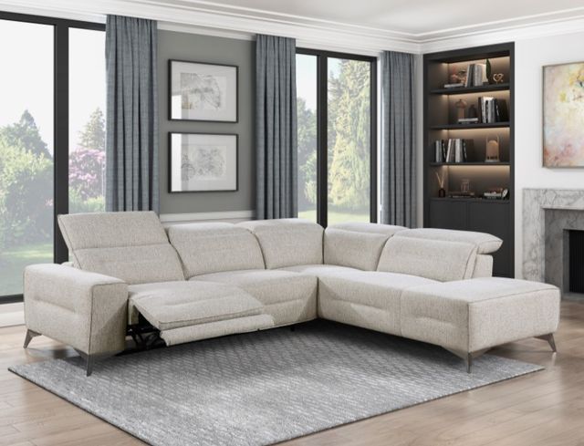 Homelegance® Adahlia 2-Piece Sand Right-Arm Facing Power Reclining Sectional and Chaise-1