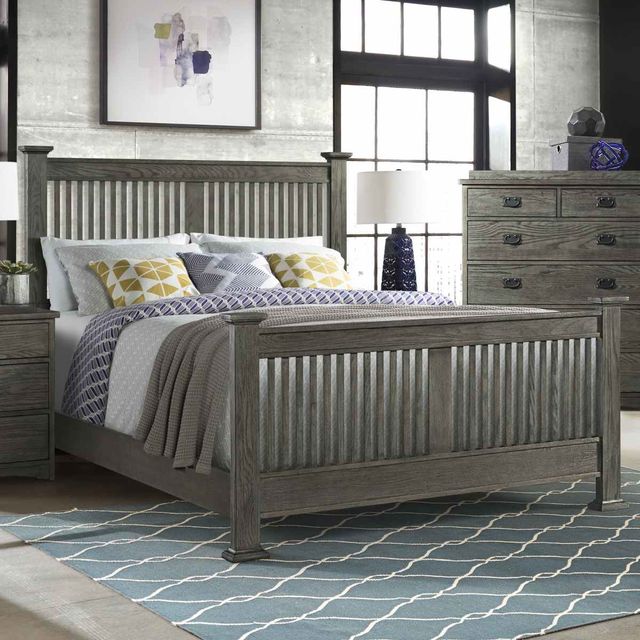 Intercon Oak Park Pewter Nightstand-2