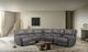 Furniture of America® Hestia 4-Piece Gray L-Shape Power Reclining Sectional-1