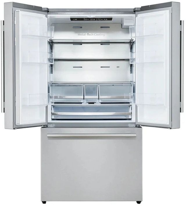 FORNO® Aosta Series Alta Qualita 36" 22.4 Cu. Ft. Stainless Steel Counter Depth French Door Refrigerator-1
