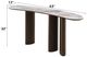 ACME Furniture Hanale Natural Marble Top Console Table with Brown Legs-2