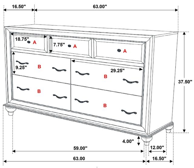 Coaster® Barzini 5-Piece White Queen Panel Bedroom Set-3