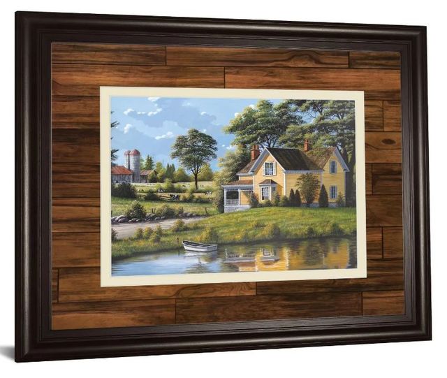 Classy Art Yellow House by Saunders Wall Art-1