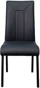 Corcoran Importation 2-Piece Black Leather Dining Side Chair Set-1