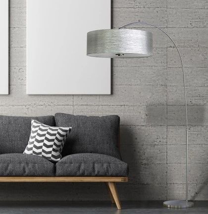 YHD Stainless Steel 22'' 1-Light Incandescent Floor Lamp-1