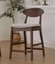 Furniture of America® Sargans 2-Piece Rich Walnut Counterheight Chair-1