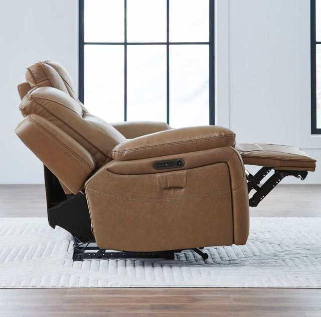Liberty Furniture Callihan York Butternut Leather Power Reclining Loveseat with Console-3