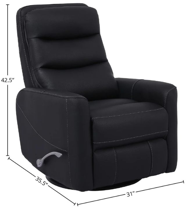 Parker House® Hercules Black Manual Swivel Glider Recliner-3