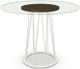 Amisco Customizable Calypso 36" Flat Edge Glass Top Round Counter Height Table -2
