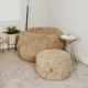 CordaRoy's® Original Tan Faux Fur King Bean Bag Chair-3