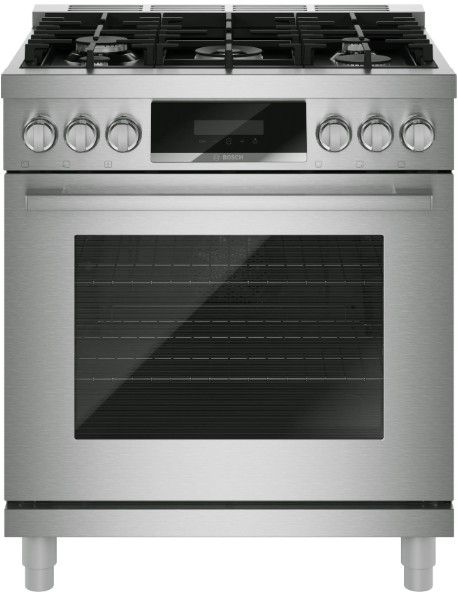 Bosch® 800 Series 30” Stainless Steel Freestanding Gas Range-0