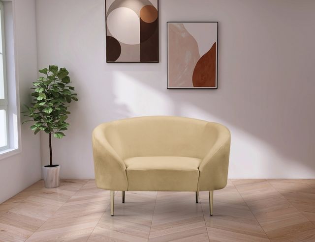 Meridian Furniture Ritz Camel Velvet Chair-4