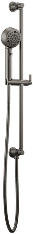 Brizo Invari® Brilliance® Luxe Steel® H2Okinetic® Multi-Function Slide Bar Handshower-0
