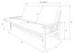 Kodiak Furniture Monterey Butternut Queen Futon Frame with Storage-2