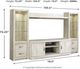 Signature Design by Ashley® Bellaby 4-Piece Whitewash Entertainment Center with Spot Lights-3