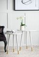 A & B Home White Side Table-2
