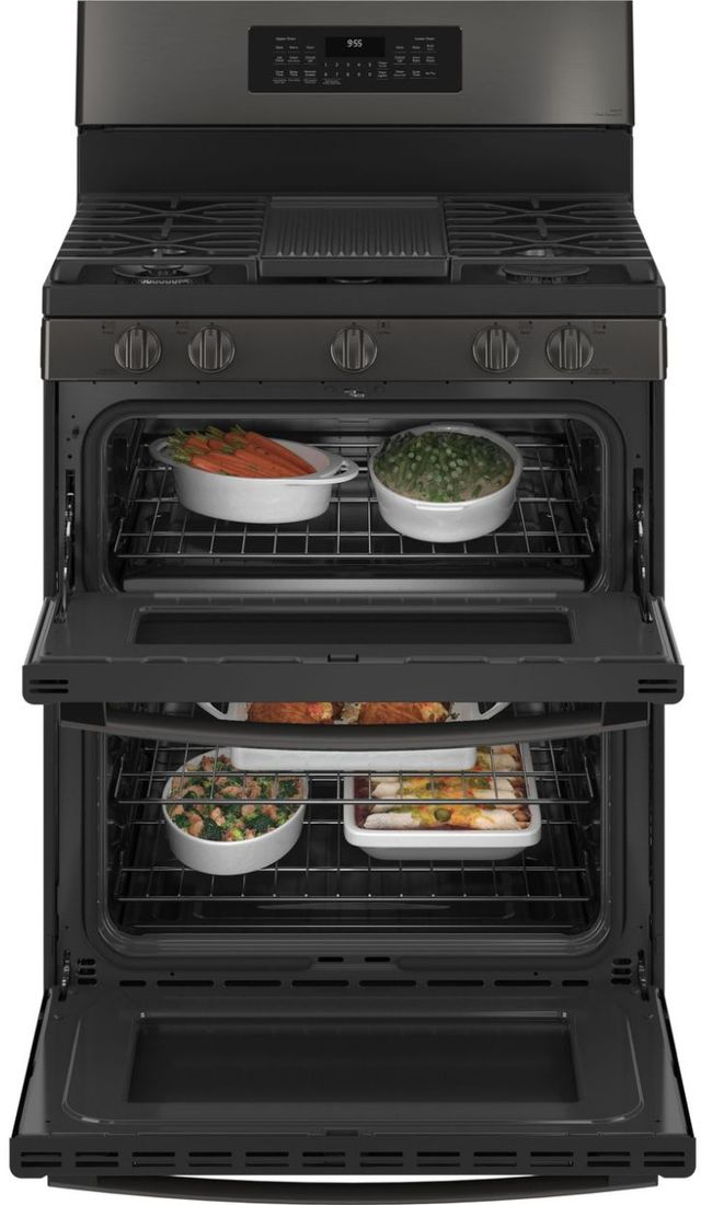 GE Profile™ 30" Fingerprint Resistant Black Stainless Steel Freestanding Natural Gas Range-2