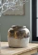 A & B Home Sienna Brown/White Candia Terracotta Vase-5