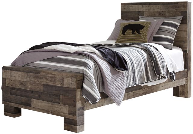 Benchcraft® Derekson 4-Piece Multi Gray Twin Panel Bed Set-1