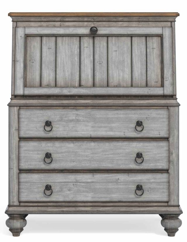 Flexsteel® Plymouth® Distressed Graywash Executive Credenza-1