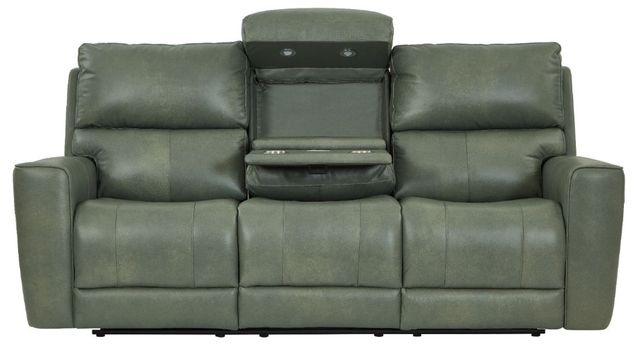 Leather Italia™ Cambria Ladero Sage Moss Power Reclining Sofa-1
