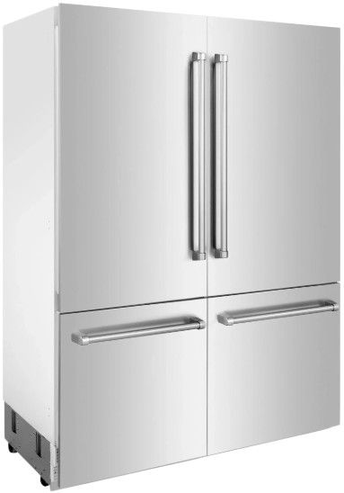 ZLINE 60" 32.2 Cu. Ft. Stainless Steel Built In French Door Refrigerator with Water Dispensers and Ice Makers-2