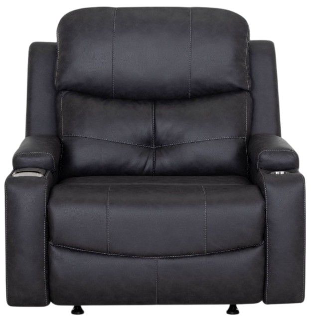 Franklin™ Arlington Duvall Slate Fabric Chair and a Half Power Recliner-1